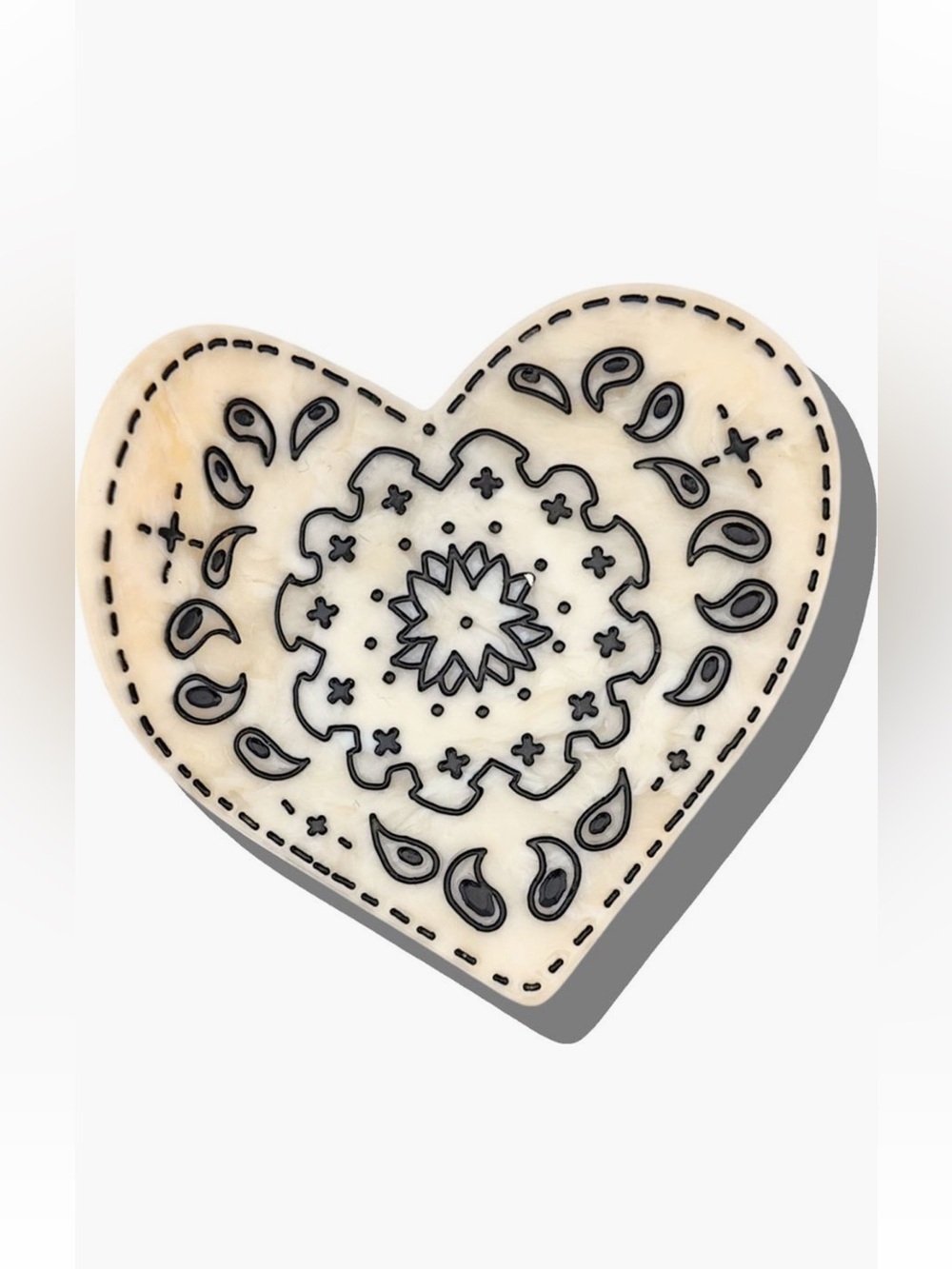 FREE PEOPLE X SOLAR ECLIPSE | Hand Painted Heart Shaped Hair Clip